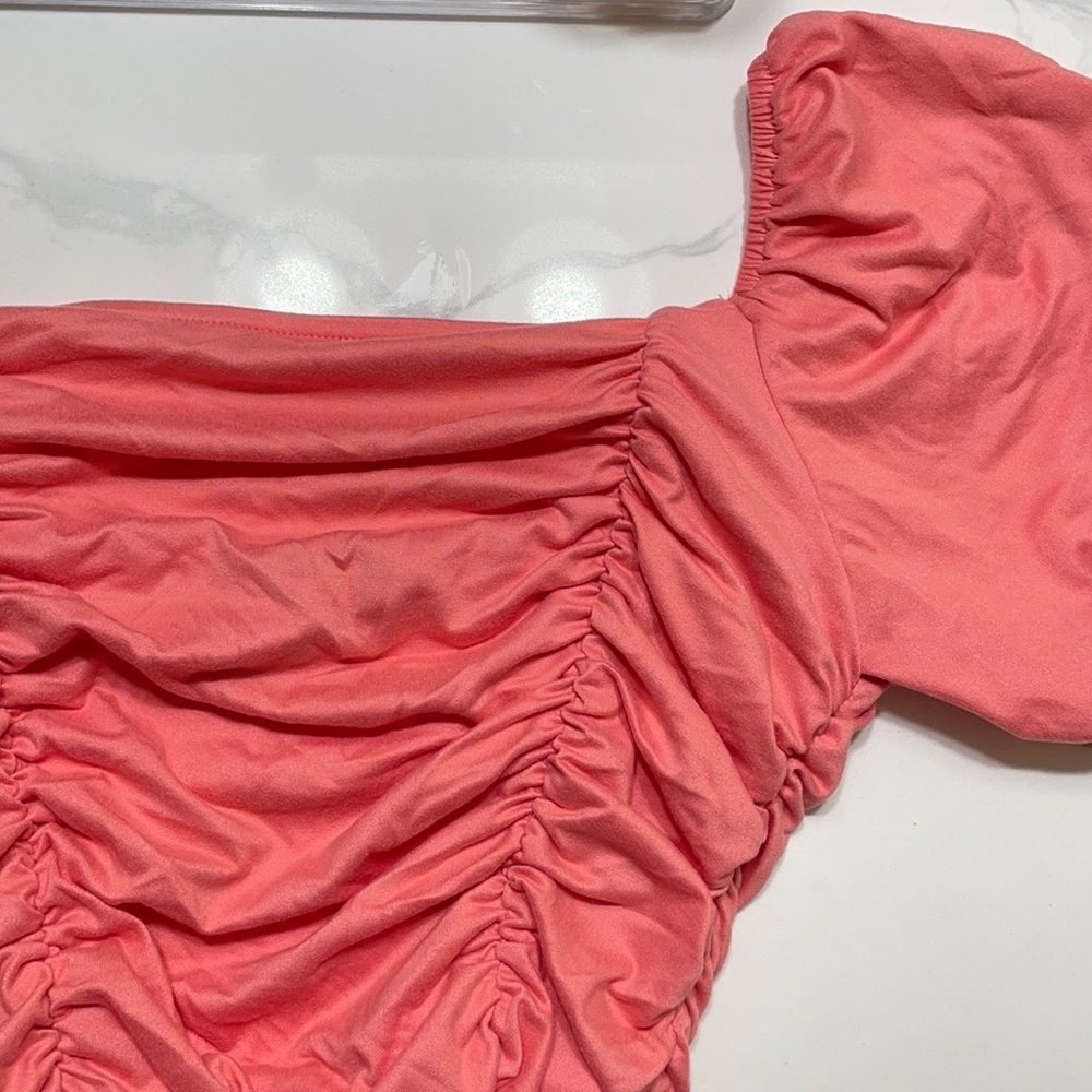 Ruched Pink Top